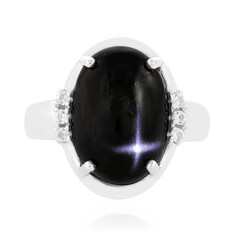 Anello in argento con Diopside Stellato d'India
