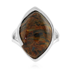 Anello in argento con Pietersite Dorata