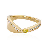Anello in oro con Diamante Giallo SI2 (de Melo)