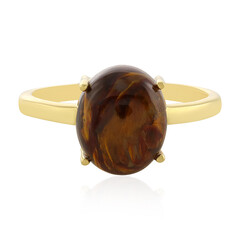 Anello in argento con Pietersite Dorata