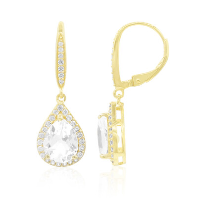 Orecchini in argento con Topazio Bianco