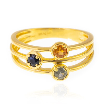 Anello in argento con Zaffiro Fancy