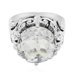 Anello in argento con Topazio Bianco