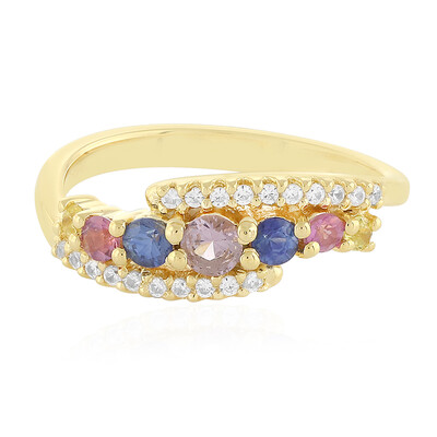 Anello in argento con Zaffiro Fancy