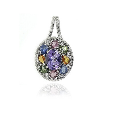 Ciondolo in argento con Ametista Rose de France