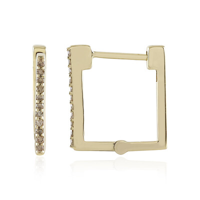 Orecchini in oro con Diamante Champagne I3