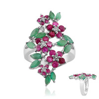 Anello in argento con Smeraldo Brasiliano