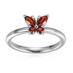 Anello in argento con Granato Mozambico