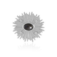 Ciondolo in argento con Zaffiro Stellato Nero
