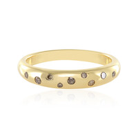 Anello in argento con Diamante Champagne I3