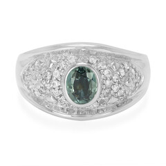 Anello in argento con Zaffiro Verde