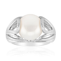 Anello in argento con Perla d'Acqua Dolce Bianca (Michelle Albala)