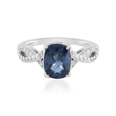 Anello in oro con Spinello Blu Cobalto Luc Yen (AMAYANI)