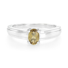 Anello in argento con Quarzo Champagne