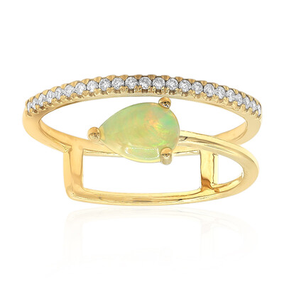 Anello in oro con Opale di Welo AAA