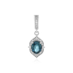 Ciondolo in argento con Cianite Blu Foglia di Tè