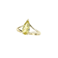 Anello in oro con Citrino Limone