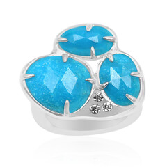 Anello in argento con Turchese Kingman (Anne Bever)