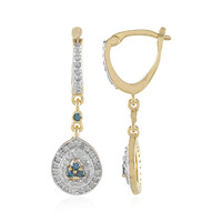 Orecchini in argento con Diamante Blu I2