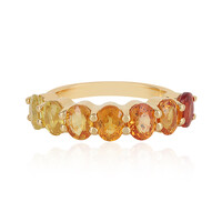 Anello in argento con Zaffiro Fancy