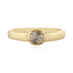 Anello in oro con Diamante Cioccolato I1
