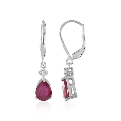 Orecchini in argento con Rubino del Madagascar