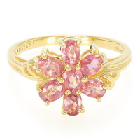 Anello in oro con Zaffiro Padparadscha (non riscaldato) (AMAYANI)