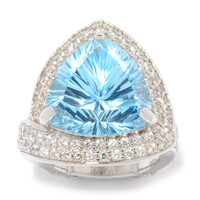 Anello in argento con Topazio Blu Cielo (Dallas Prince Designs)