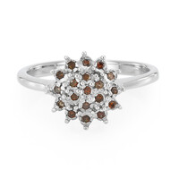 Anello placcato in platino con Diamante Fancy