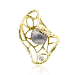 Ciondolo in argento con Perla Tahitiana (TPC)