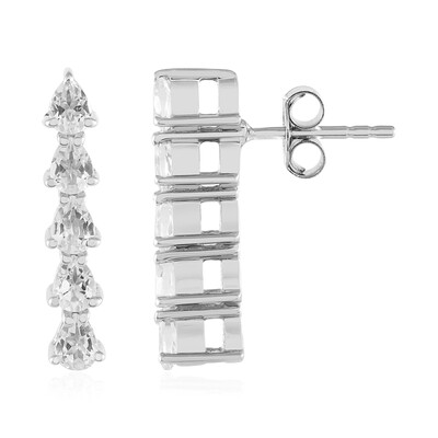 Orecchini in argento con Topazio Bianco