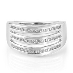 Anello in argento con Topazio Bianco
