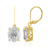 Orecchini in argento con Topazio Bianco