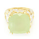 Anello placcato in oro con Prehnite