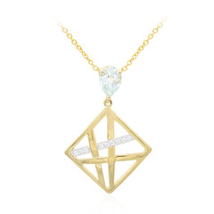 Collana in argento con Topazio Blu Cielo