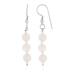 Orecchini in argento con Quarzo Rosa