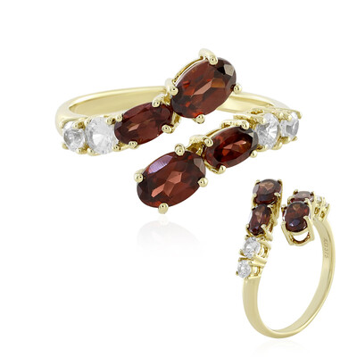 Anello in oro con Zircone Rosso (KM by Juwelo)