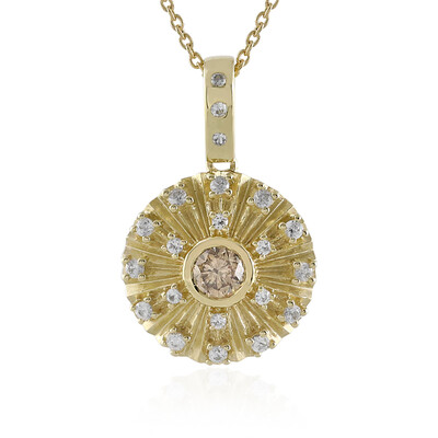 Collana in oro con Diamante Champagne I2 (de Melo)