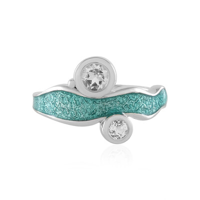 Anello in argento con Topazio Bianco (Adela Silber)