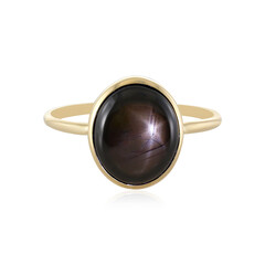 Anello in oro con Zaffiro Stellato Nero