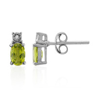 Orecchini in argento con Peridoto della Birmania