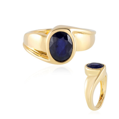 Anello in argento con Zaffiro Blu del Madagascar
