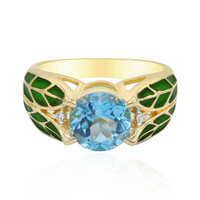 Anello in argento con Topazio Blu Svizzero