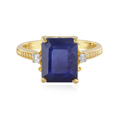 Anello in argento con Zaffiro Blu del Madagascar