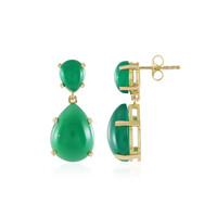 Orecchini in argento con Calcedonio Verde