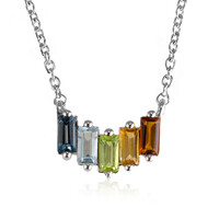 Collana in argento con Topazio Blu Londra