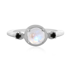 Anello in argento con Pietra di Luna Arcobaleno