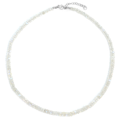 Collana in argento con Pietra di Luna Arcobaleno