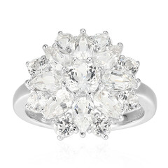 Anello in argento con Topazio Bianco