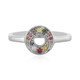 Anello in argento con Zaffiro Fancy